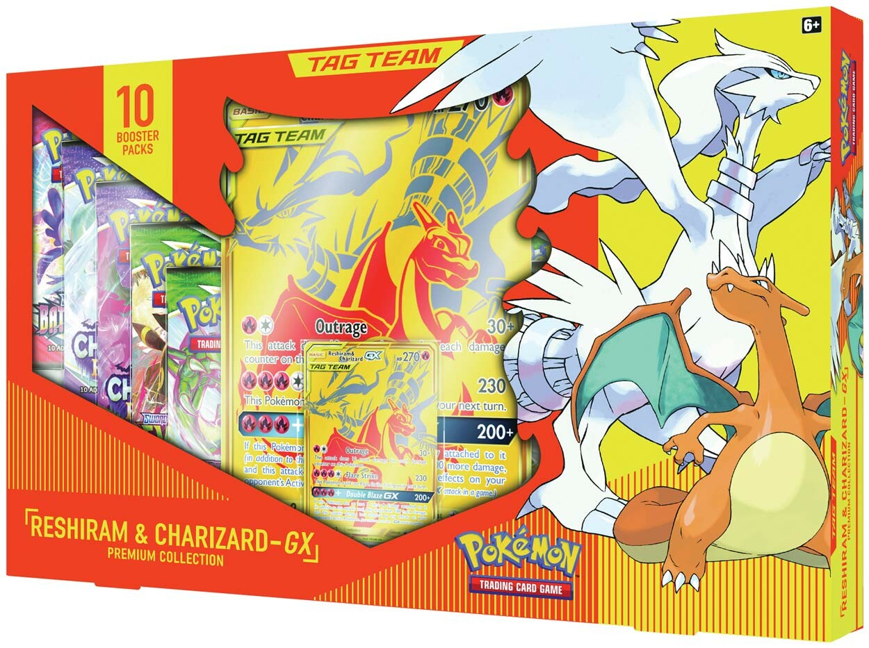 Charizard And Reshiram Box Pokemon TCG: Reshiram Charizard GX Figure  Collection Box Ace