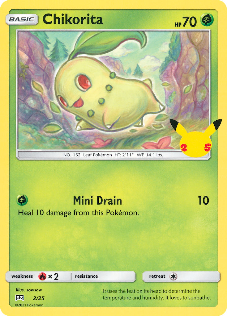 02/25-Chikorita - McDonald's 25th Anniversary Promos 02/25-Chikorita - McDonald's 25th Anniversary Promos