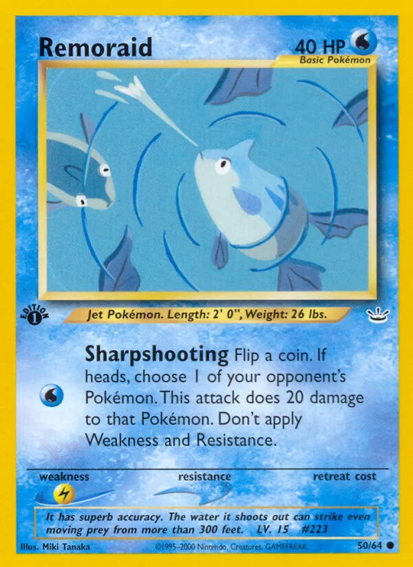Water Type Pokemon Card Pokemon TCG Card - Quagsire (48/64) - Neo  Revelation Set, Common 1st Edition