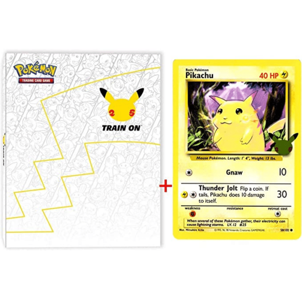 pokemon tcg jumbo card binder Pokemon 25th Anniversary First Partner Collector's Binder for Jumbo Cards +  Pikachu Jumbo